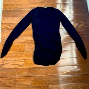 Isabella Oliver Black Maternity Ruched Fitted Top